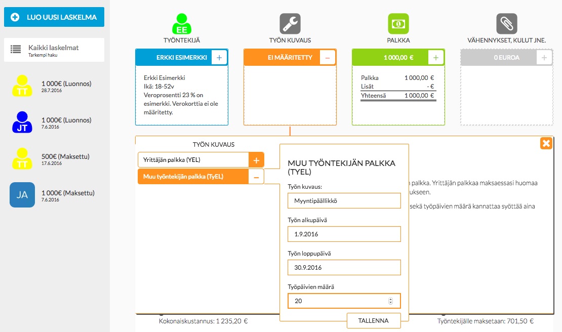 Palkkalaskuri tuntipalkka